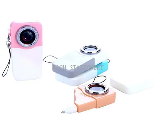 귀여운 카메라 모양 플라스틱 펜